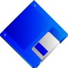Sabathius Floppy Disk Blue No Label Clip Art