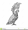 Parrot Clipart Black And White Image