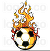 Football Flames Clipart Image