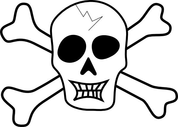 Pirate Skull And Bones Clip Art at  - vector clip art online, royalty  free & public domain