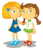 Two Friends Together Clipart Image