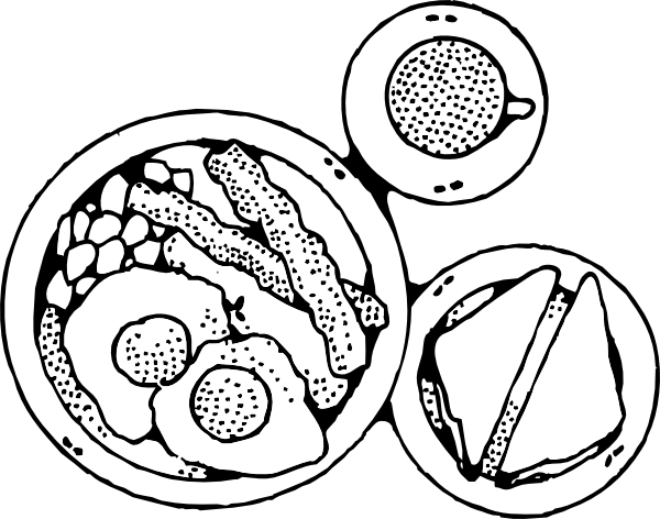 free black and white food clipart - photo #40