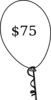 $75 Clear Balloon Clip Art