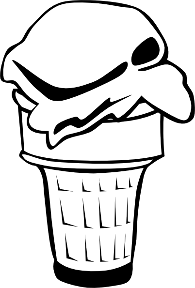 ice cream cone outline clip art - photo #8