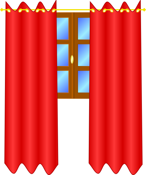 free clipart window curtains - photo #2