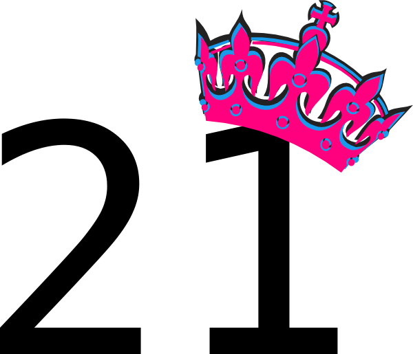 Pink Tilted Tiara And Number 24 Clip Art at  - vector