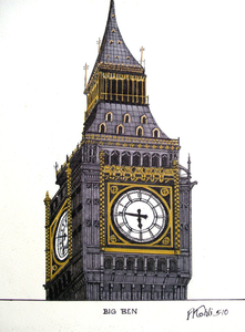 Clock Tower Cinderella Clipart Image