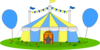 Blue & Yellow Big Circus Tent 4 Clip Art