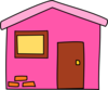 Pink House 2  Clip Art