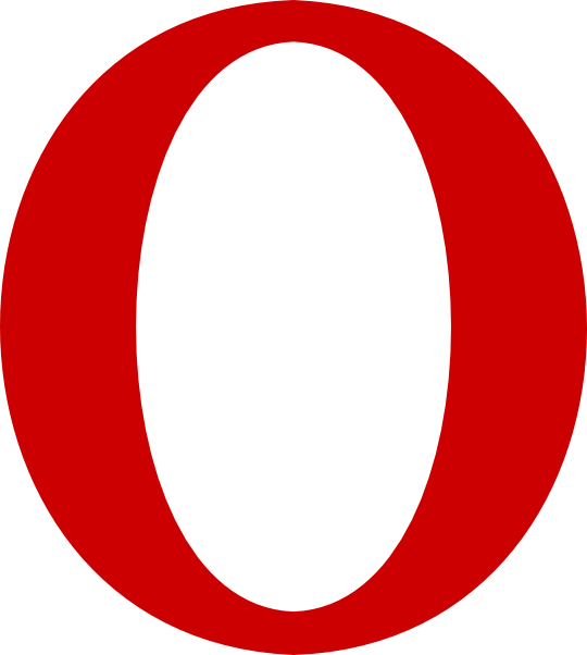 Red Serif O Letter 