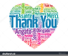 Thank You In Many Languages Clipart Image