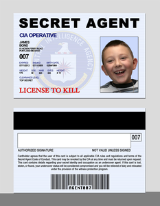 Clipart Secret Agent Badge