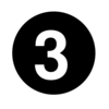 White Numeral  1  Centered Inside Black Circle Clip Art