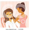 Eyebrow Waxing Clipart Image