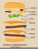 Double Cheeseburger Clipart Image