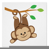 Swinging Monkey Clipart Image