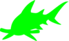 Green Shark Clip Art