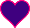 Magenta & Purple Heart Clip Art