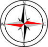 Compass Red Grey Clip Art