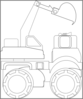 Excavatorblackandwhite Clip Art