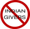 No Indian Givers Clip Art