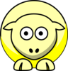 Sheep Looking Right Clip Art