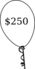 $250 Clear Balloon Clip Art