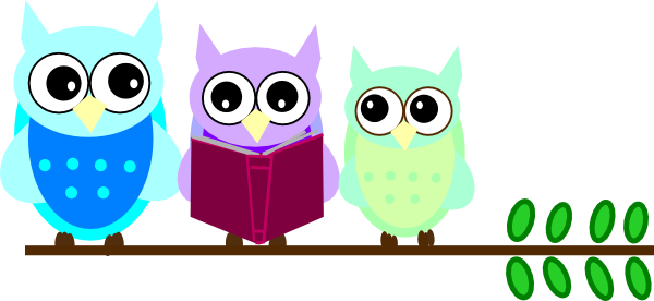 owl reading clipart - photo #17