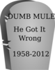 Dumb Mule Head Stone Clip Art
