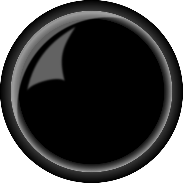 Round Shiny Black Button Clip Art at  - vector clip art online,  royalty free & public domain