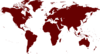 World Map Burgundy Clip Art