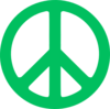Turq Green Peace Sign Clip Art