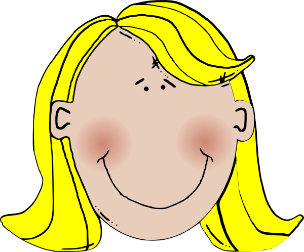 blonde haired girl clipart - photo #1