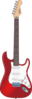 Red And White Guitar  Clip Art