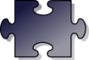 Jigsaw Puzzle Piece Gradient Navy Clip Art