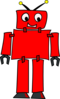 Red Robot Clip Art