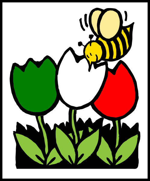 clipart bee on flower - photo #16