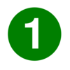 White Numeral 4 Inside Green Circle Clip Art