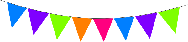 rainbow bunting clipart free - photo #6