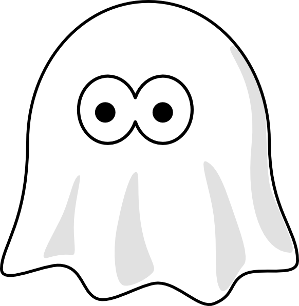 free black and white ghost clipart - photo #3