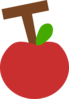 T Apple Red Clip Art
