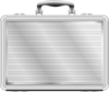 Silver Briefcase Clip Art