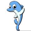 Cartoon Dolphin Clipart Image