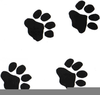 Cougar Paws Clipart Image