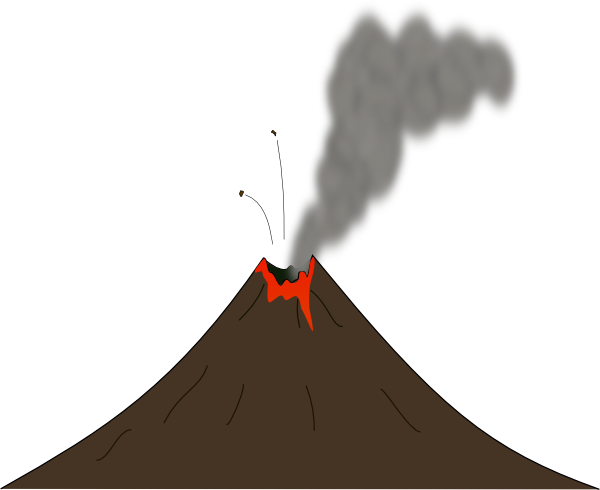 clipart of volcano - photo #31