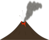 Volcano With Smoke And Lava Clip Art