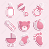 Baby Girl Footprint Clipart Image