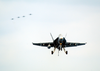 An F/a-18c Hornet Prepares To Land On The Flight Deck Of Uss Theodore Roosevelt (cvn 71) Image