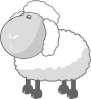 Sheep In Gray Clip Art
