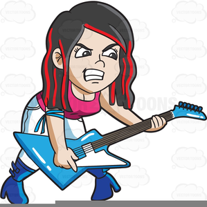 cartoon rock guitarist